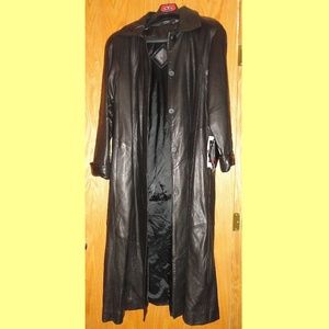 WOMENS TIBOR LAMB LEATHER TRENCH COAT w/THERMOLITE